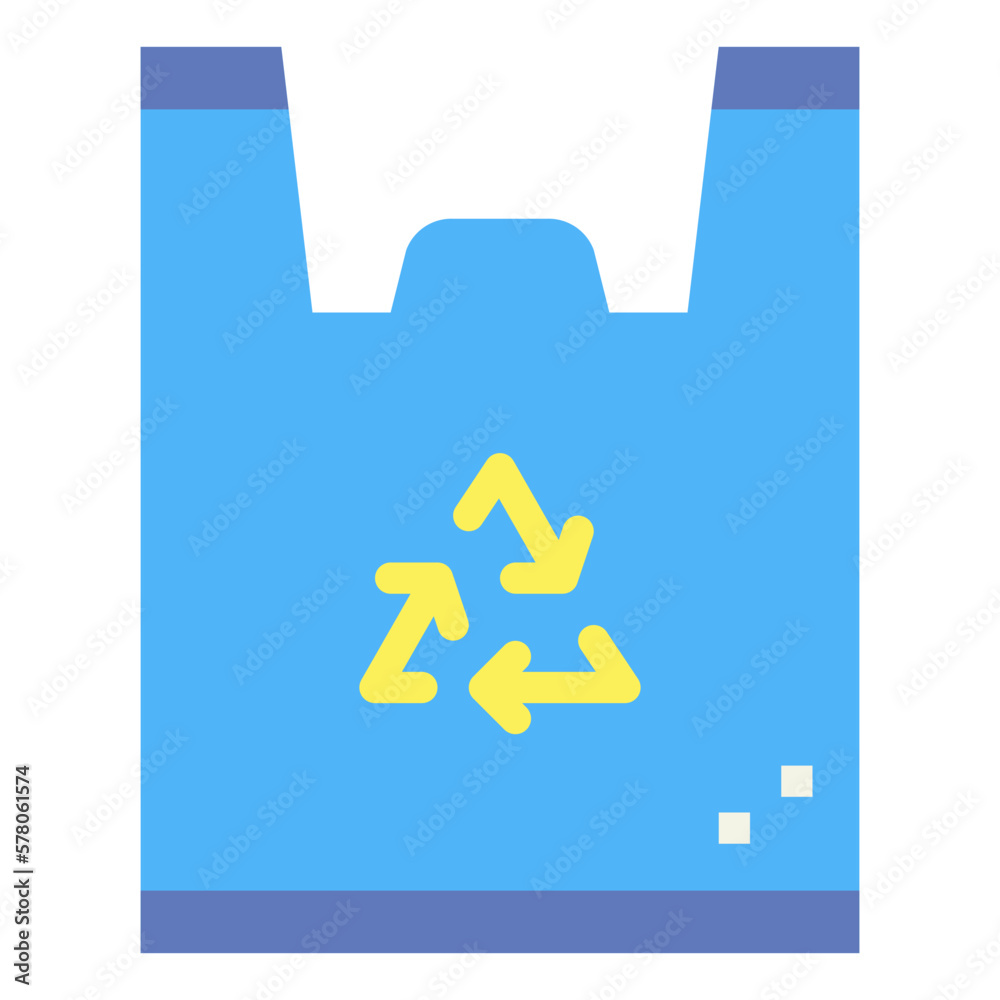 Fototapeta premium bioplastic flat icon style