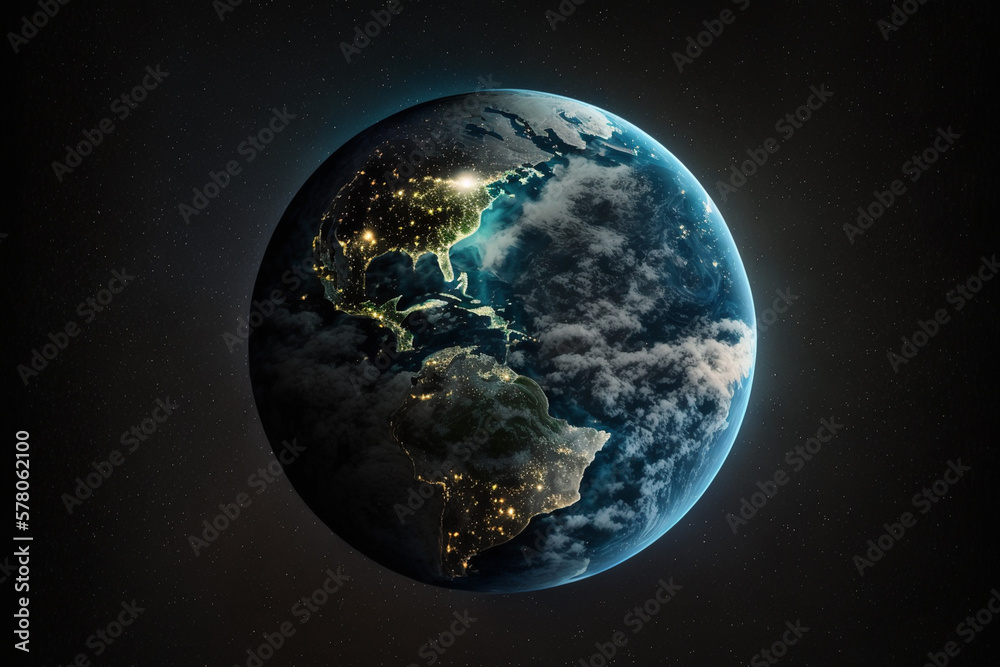earth in space. AI-Generated. earth in space. AI-Generated.