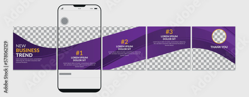 Carousel Template Social Media Post Design, Set Of Instagram Carousel Post, Editable Instagram Carousel Template