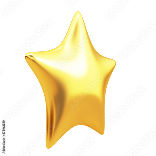 Golden star isolated on background