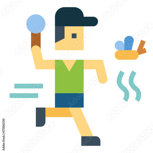 catching flat icon style