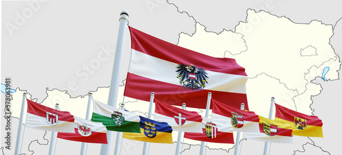 Photography Flags and coats of arms of the Austrian states