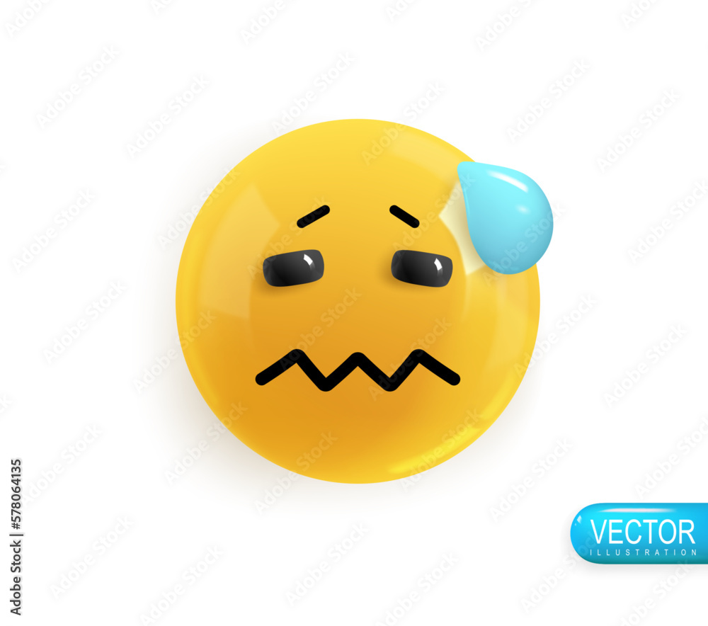 Emoji face upset. face Emotion Realistic 3d Render. Icon Smile Emoji. Vector yellow glossy emoticons. Emoji face upset. face Emotion Realistic 3d Render. Icon Smile Emoji. Vector yellow glossy emoticons.