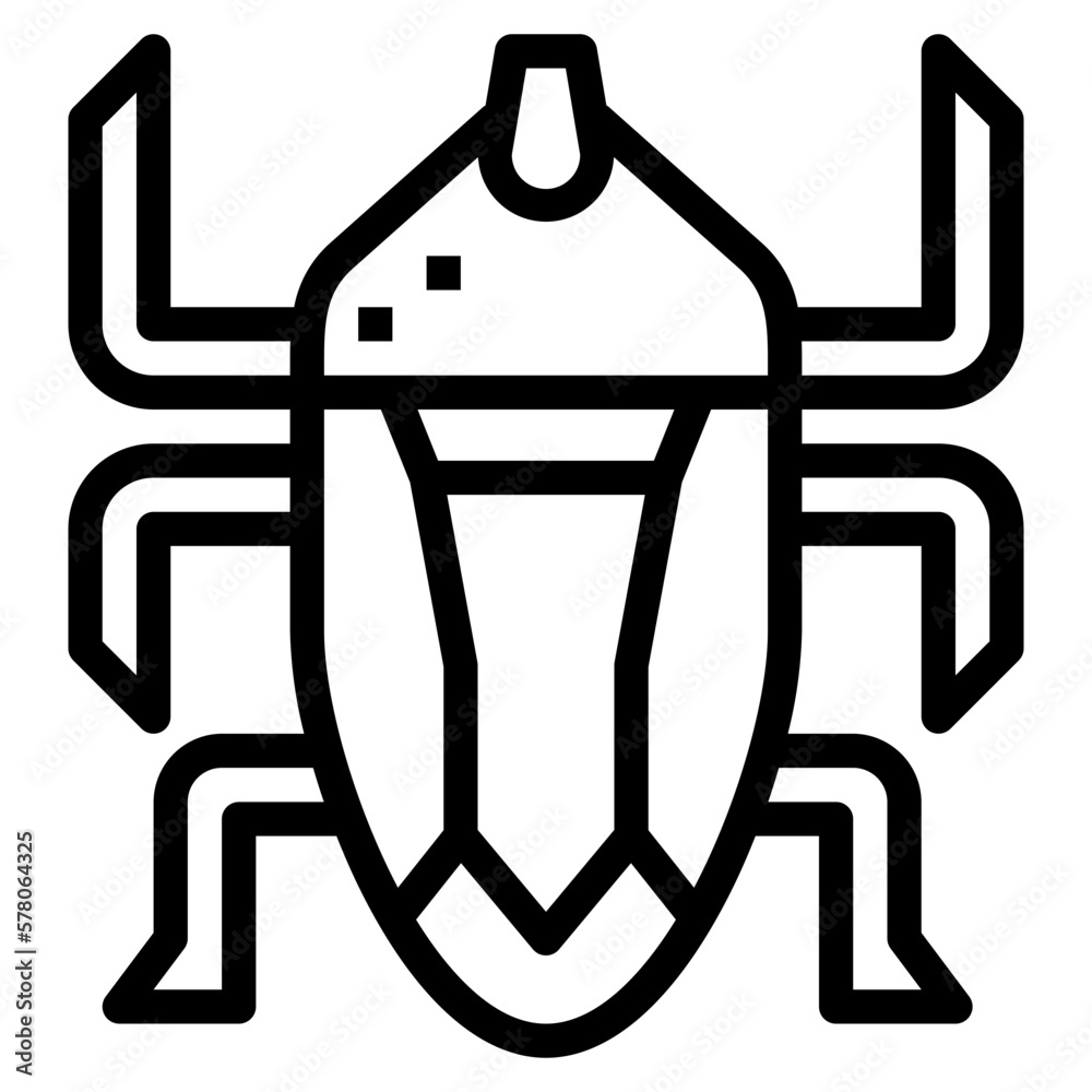 bug line icon style bug line icon style