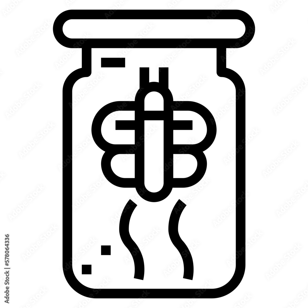 insect jar line icon style insect jar line icon style