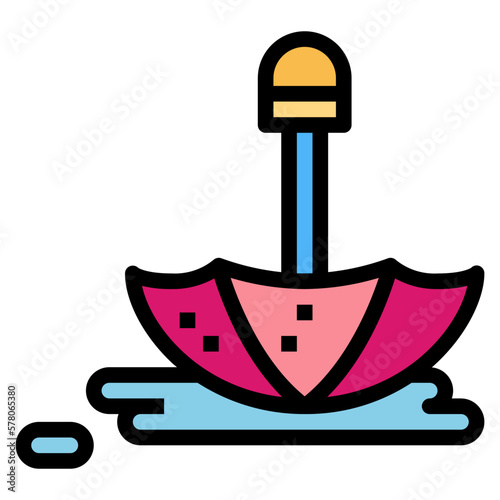 puddle filled outline icon style
