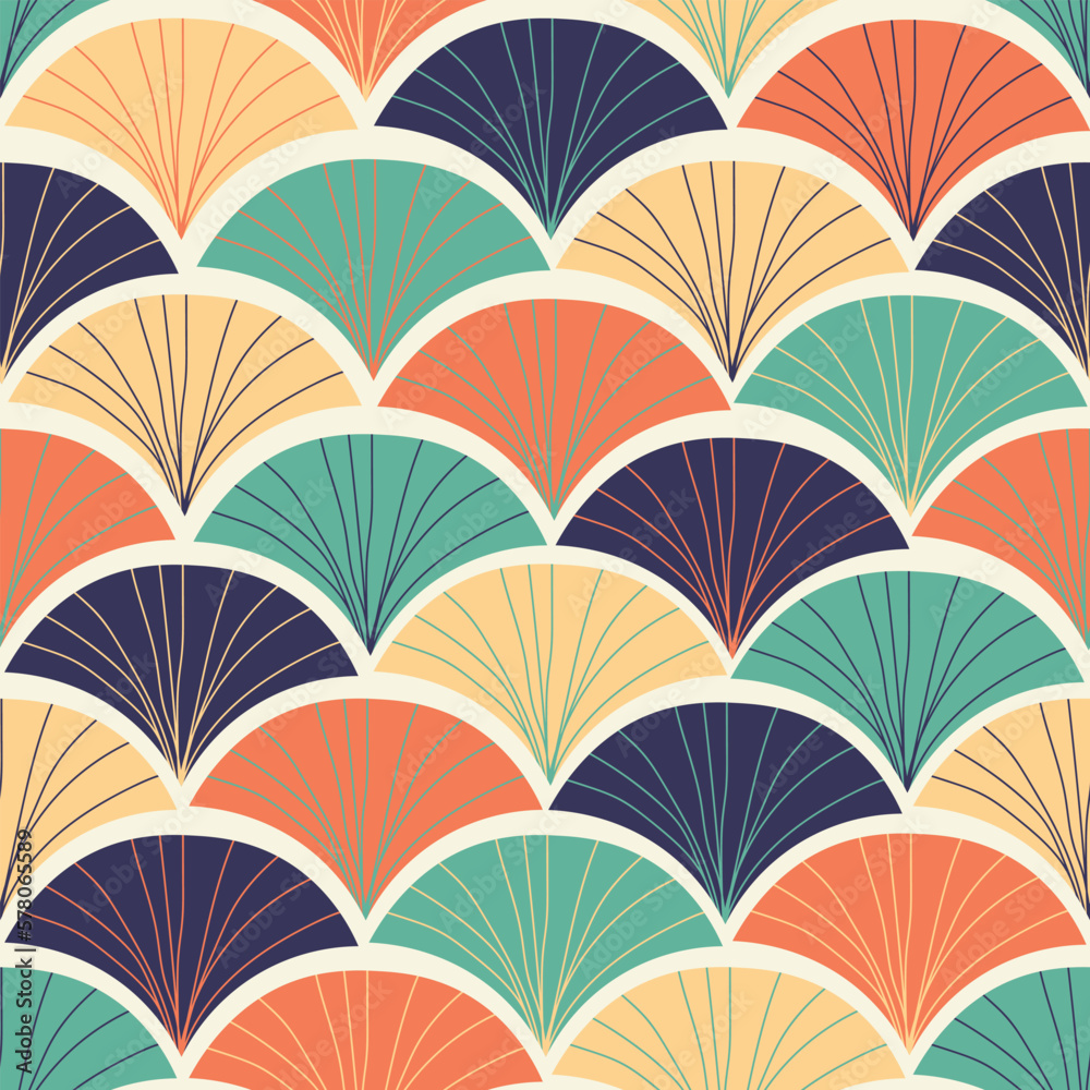 Pattern with scales in bright colors.