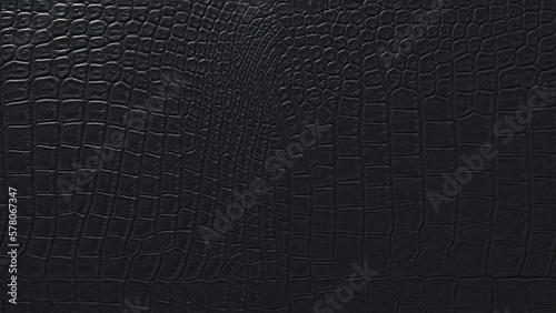 Leinwand Poster Black crocodile skin texture