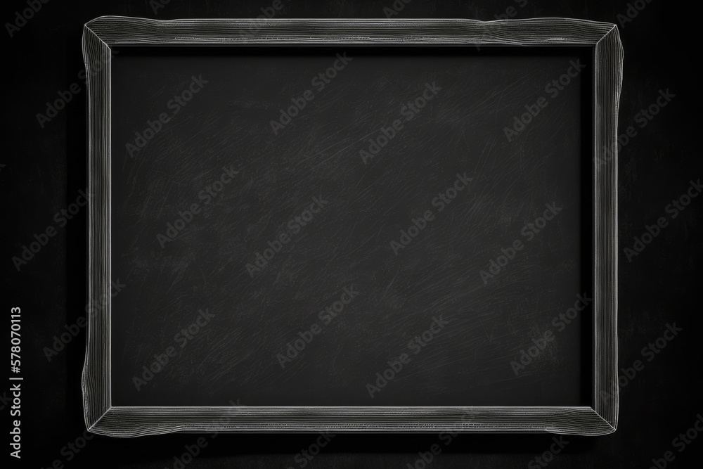 Fototapeta premium Black chalkboard. Generative AI
