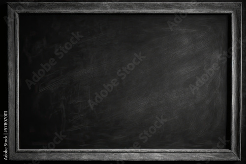 Black chalkboard. Generative AI