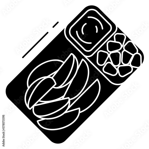 baked potato slice icon