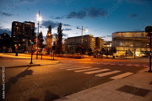 Photography Oslo, Norvège, vu sur centre ville au levé du soleil un matin d'été