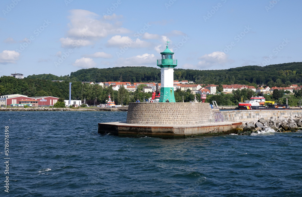 Leuchtturm im Hafen von Sassnitz