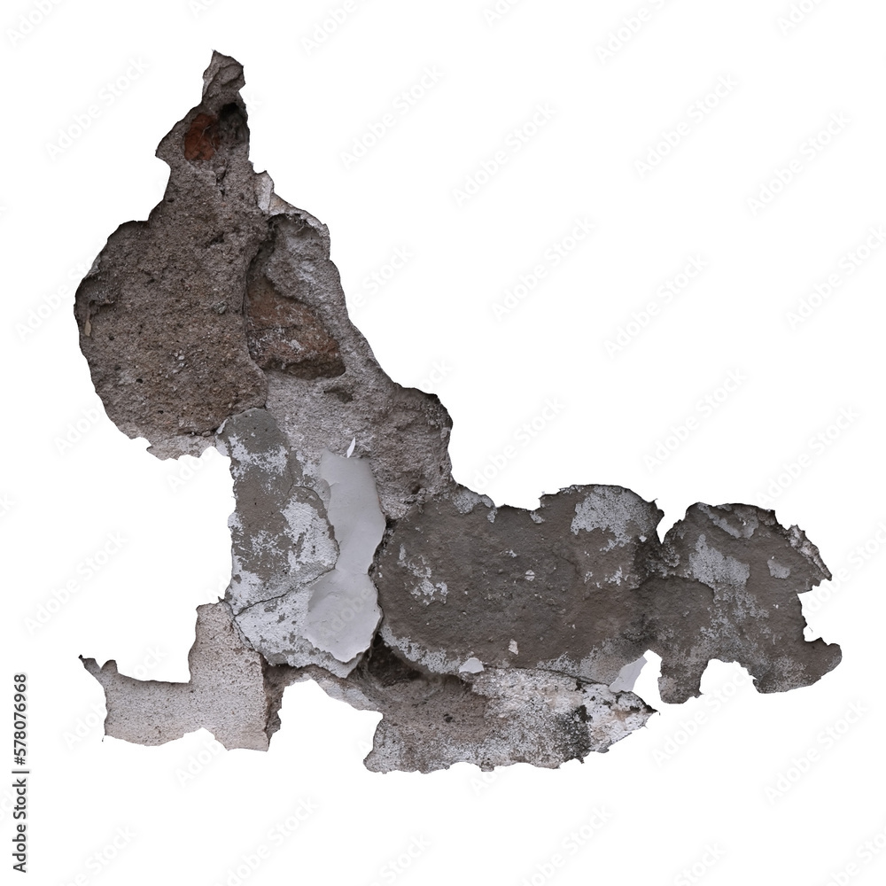 Obraz premium plaster and brick wall obtained from real abandoned constructions