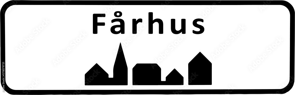City sign of Fårhus - Fårhus Byskilt City sign of Fårhus - Fårhus Byskilt