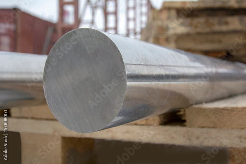 rod stainless steel metal bunch on white background