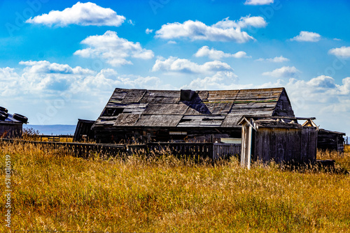 Ghost Town of Woolford, Alberta, Canada in the South of the Province photo