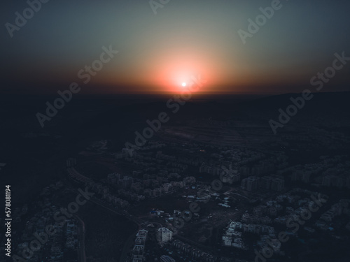 Sunset shot from a drone.