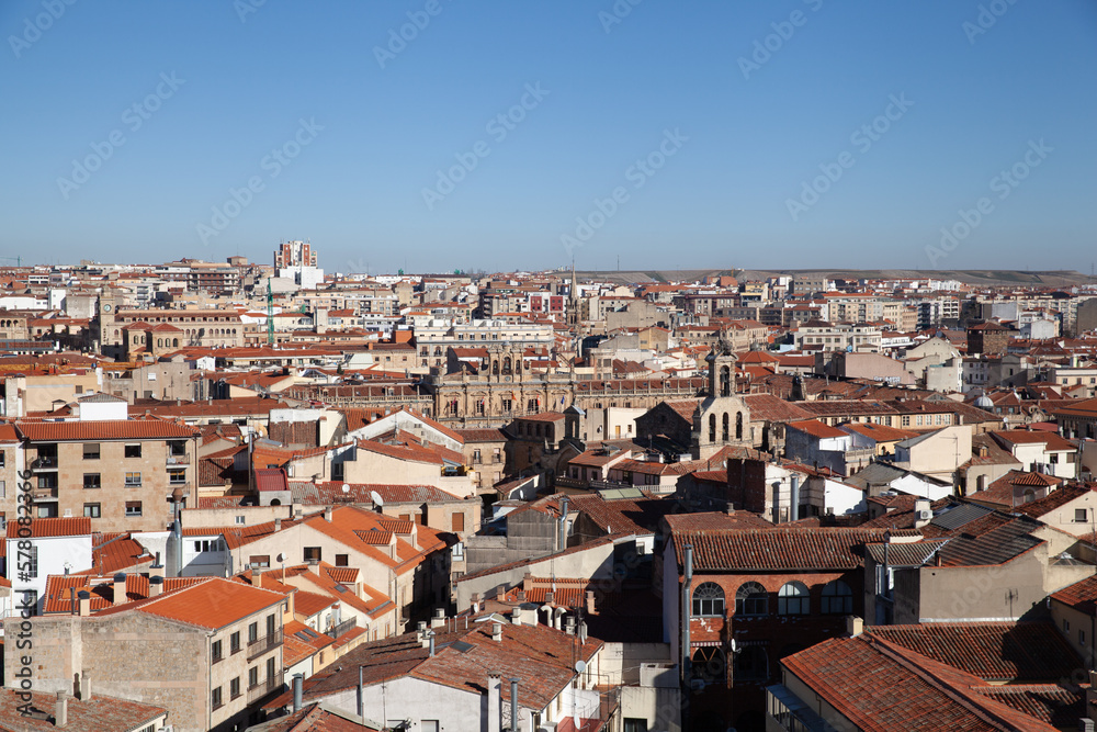 Panoramic view of Salamanca old town, Spain