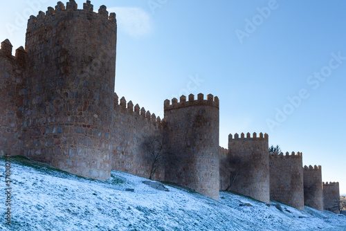 Medieval wall in Avila, Spain