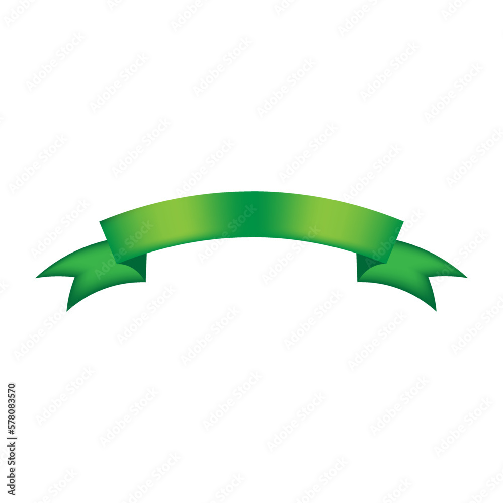 Greenribbon banner.Ribbon Banners vector icons.Vector illustration