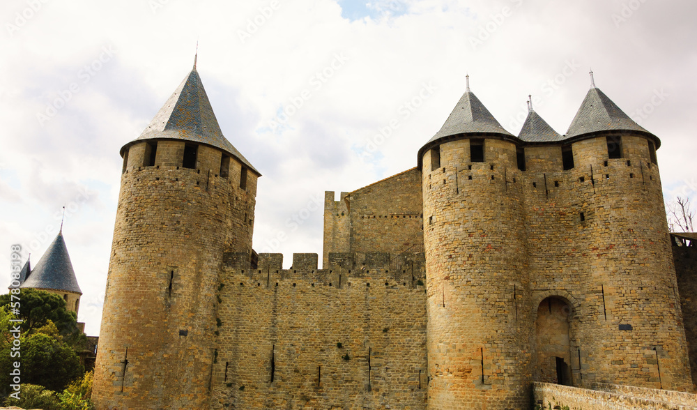 Castle of Carcassonne, France. Unesco world heritage site.