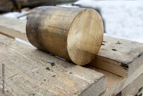 bronze and copper rod in a bundle