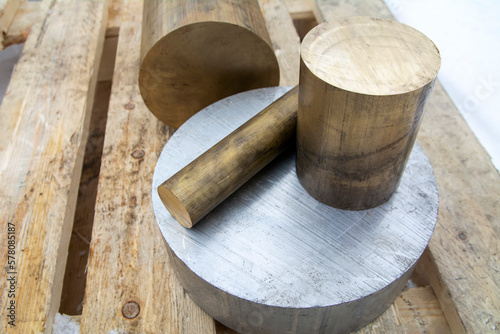 bronze and copper rod in a bundle