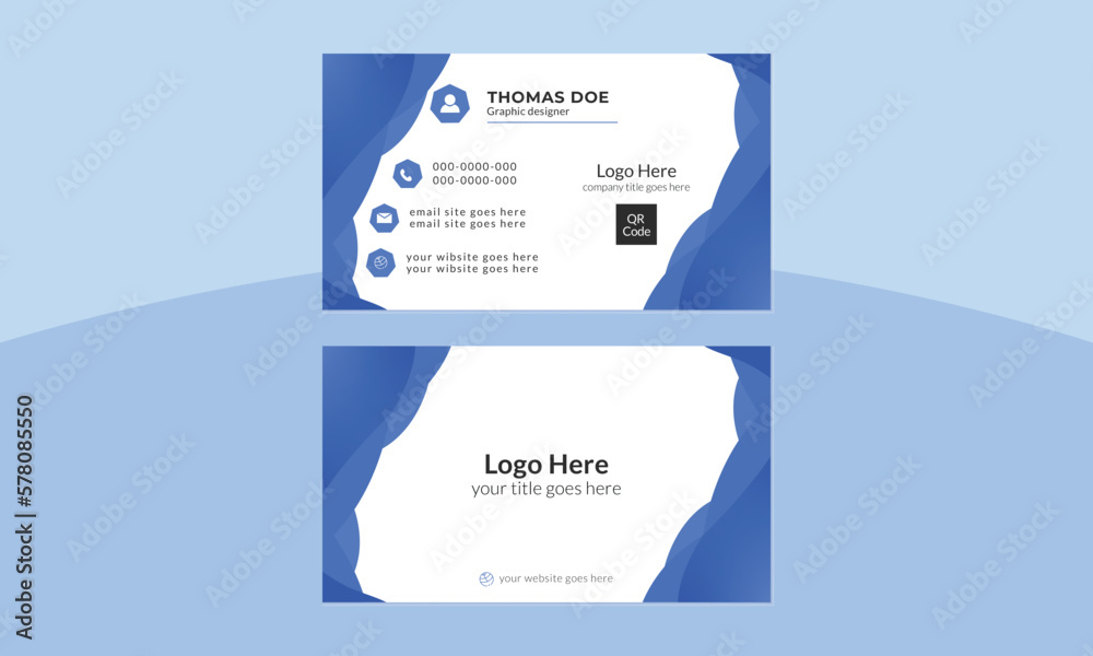 modern and creative template colorful clean vector business card