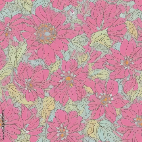seamless floral pattern © LikotoArtworks