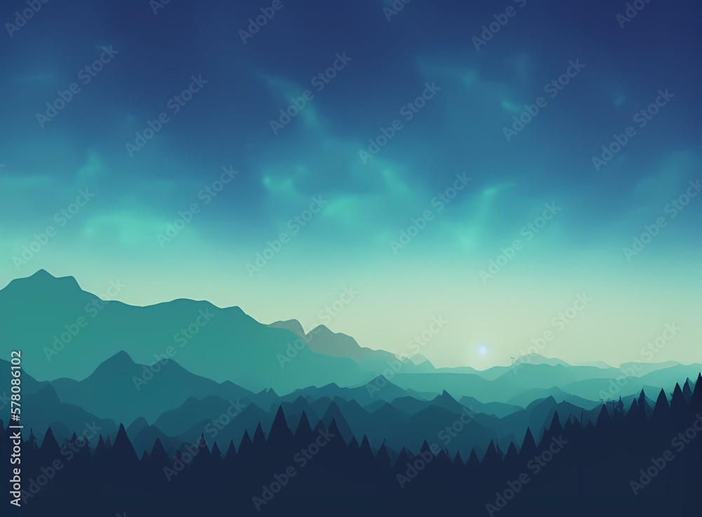 Fototapeta premium mountains and clouds