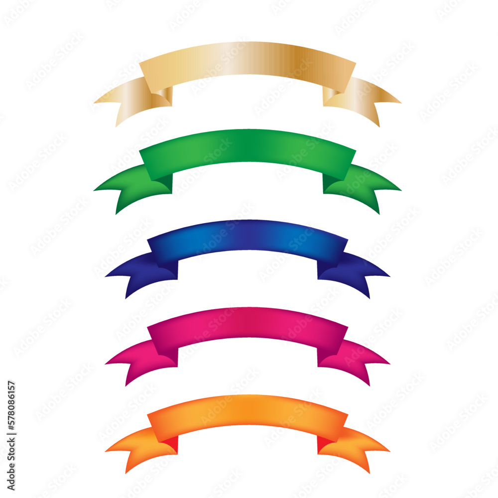 set of banners.Ribbon Banners vector icons.Vector illustration