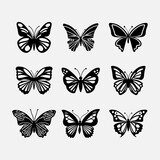 butterflies bundle svg vector illustration transparent