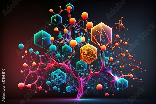 Technology background with Generative AI technology