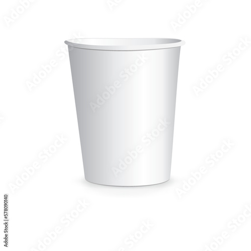 White paper cup isolated on a white background