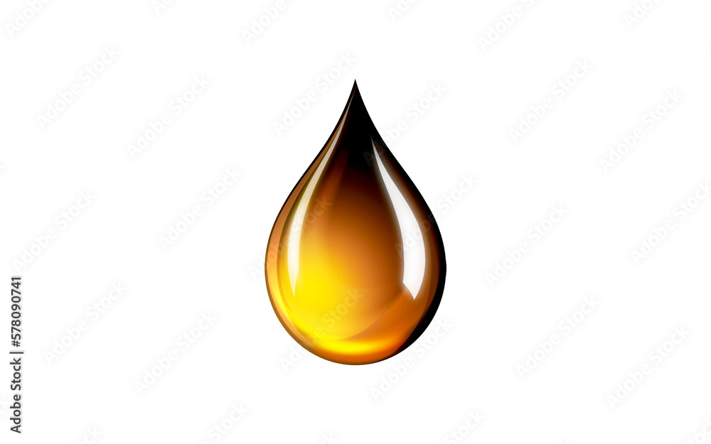 Cooking Oil, Honey drop, fuel, petrol. Icon of drop of oil or honey