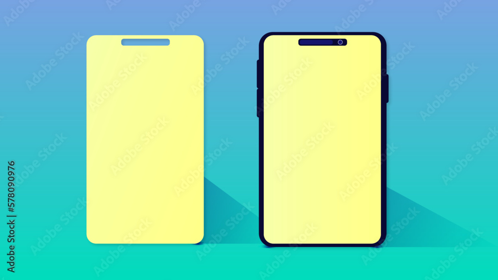 Mobile phone screen mockup Mobile phone screen mockup
