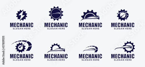 Car modification logo, mechanic logo, car repair logo, combination logo, car modification parts logo