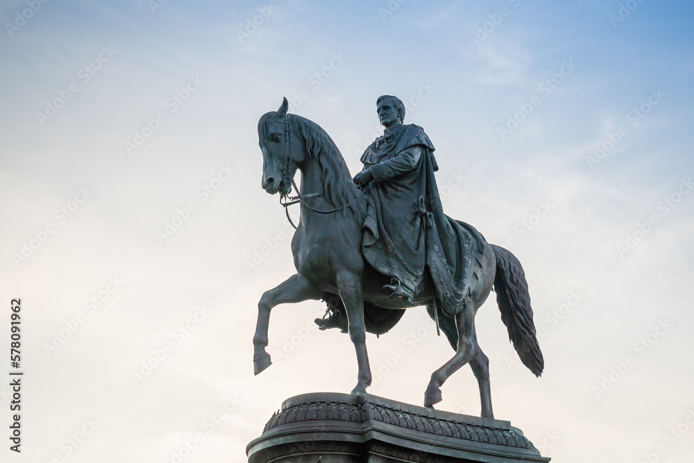King Johann of Saxony Statue at Theaterplatz - Dresden, Germany King Johann of Saxony Statue at Theaterplatz - Dresden, Germany