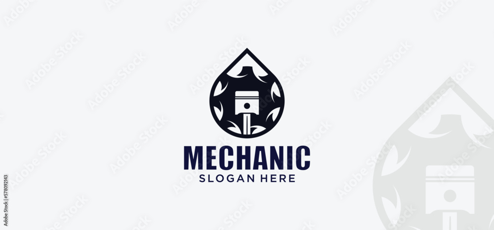 Mechanical technology logo, combination lock oil logo symbol, gear and piston, engine parts.t Mechanical technology logo, combination lock oil logo symbol, gear and piston, engine parts.t