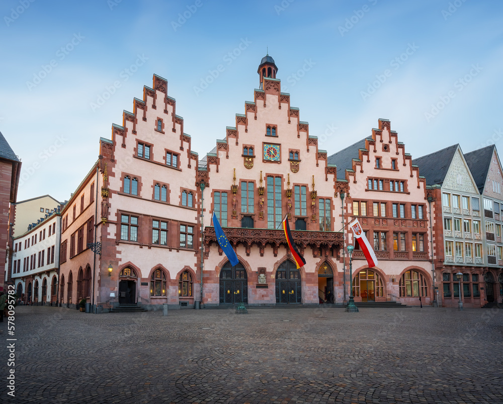 Romer City Hall at Romerberg Square - Frankfurt, Germany