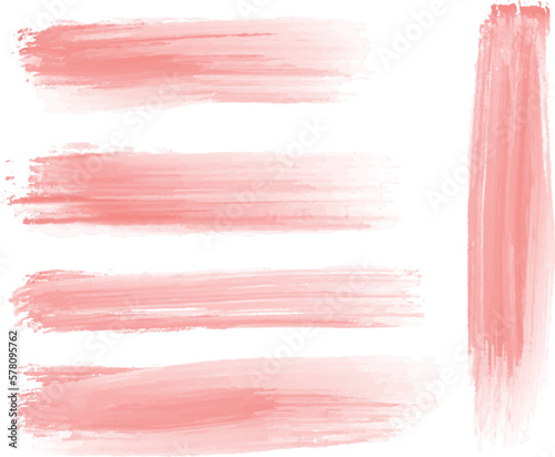Set of different grunge white, ink paint brush strokes. Artistic design elements, grungy background vector illustration