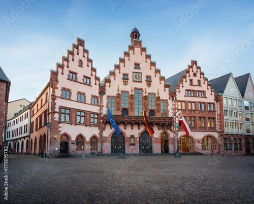 Romer City Hall at Romerberg Square - Frankfurt, Germany