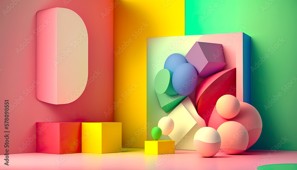 Dekoration im 3-D-Raum, ki generated