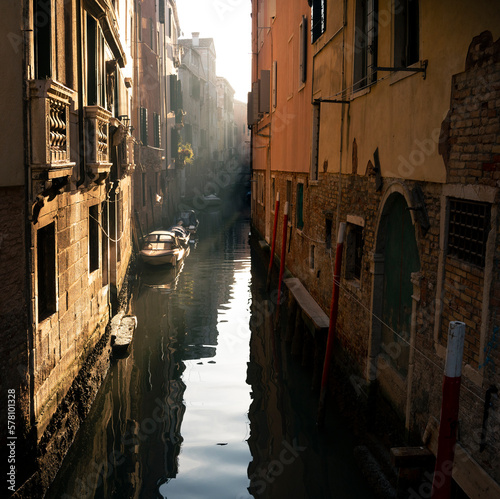 Venice canal with a sunbeam early in the morning © Miroslava Doncheva
