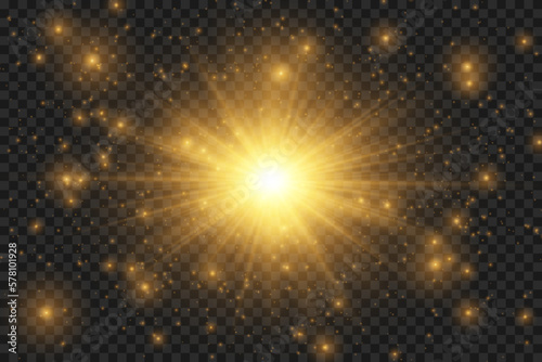 Vector transparent sunlight special lens flare light effect. Vector illustration	