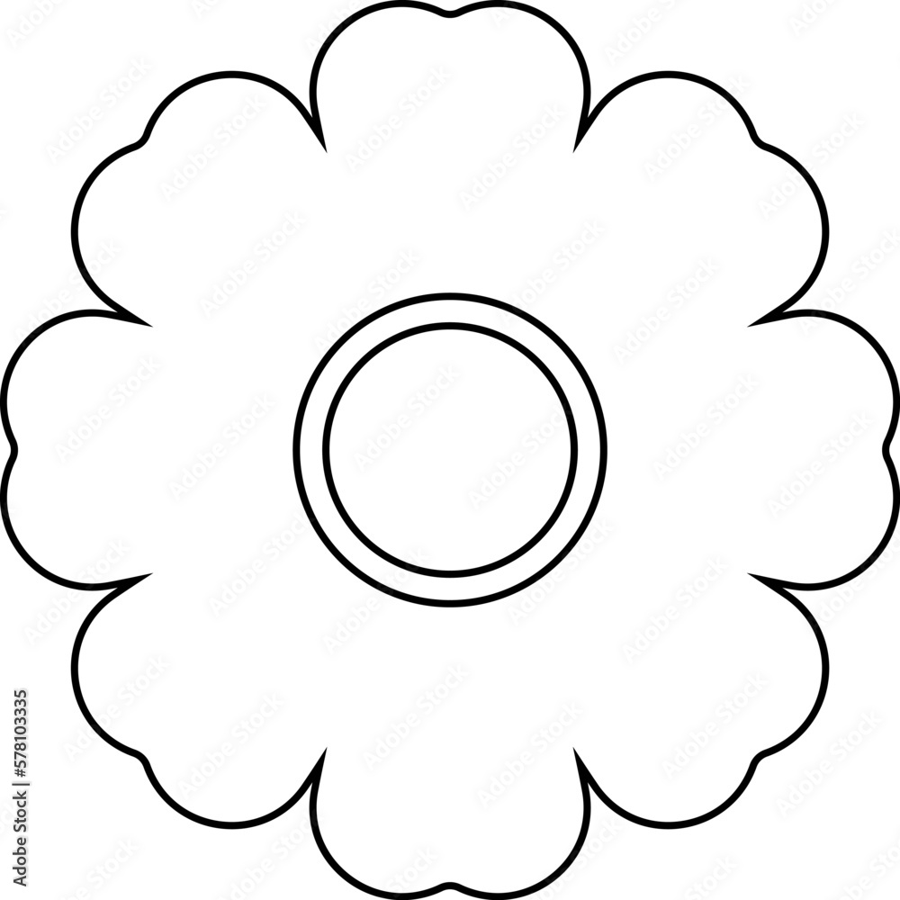 Flower linear icon. Flowers images vector illustration. Flower linear icon. Flowers images vector illustration.