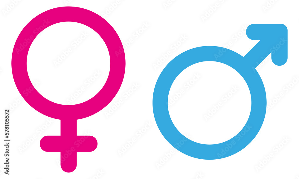 Gender icons. Sign for male and female icons. Vector illustration Gender icons. Sign for male and female icons. Vector illustration
