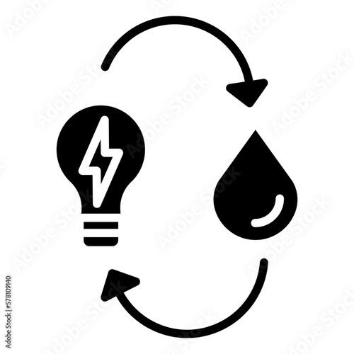 Water energy icon