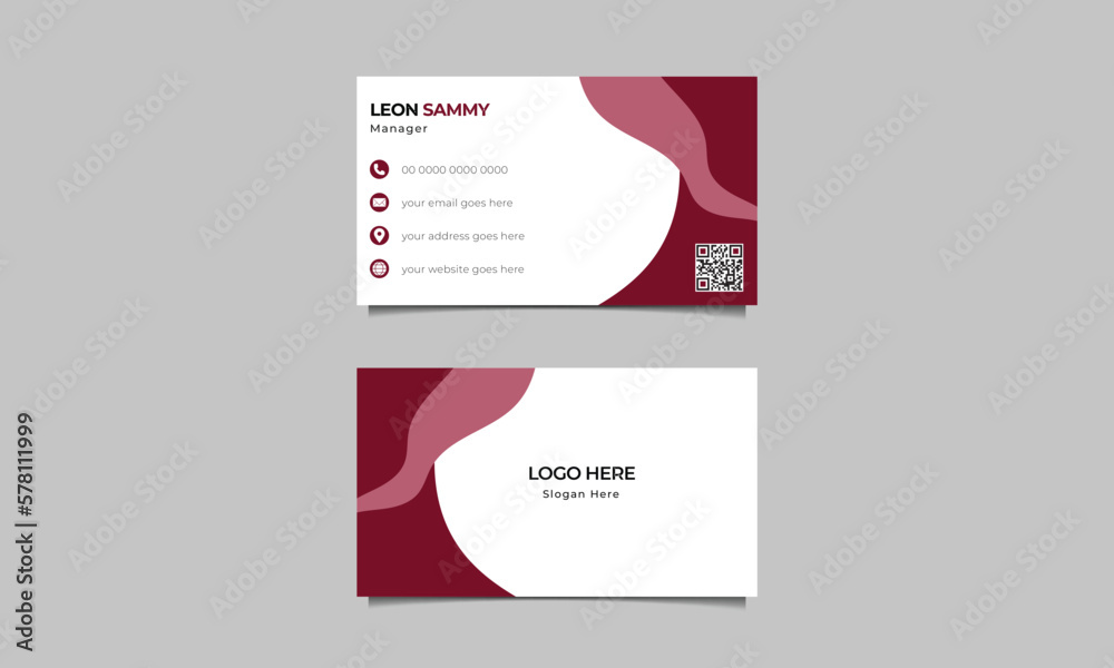 simple and minimal double-sided business card template. simple and minimal double-sided business card template.